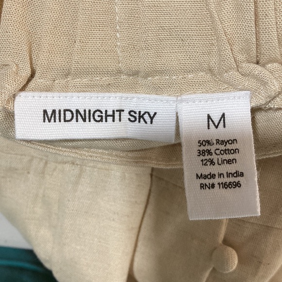 MIDNIGHT SKY, Size M, Rayon Cotton, Linen blend Skirt - Picture 6 of 7